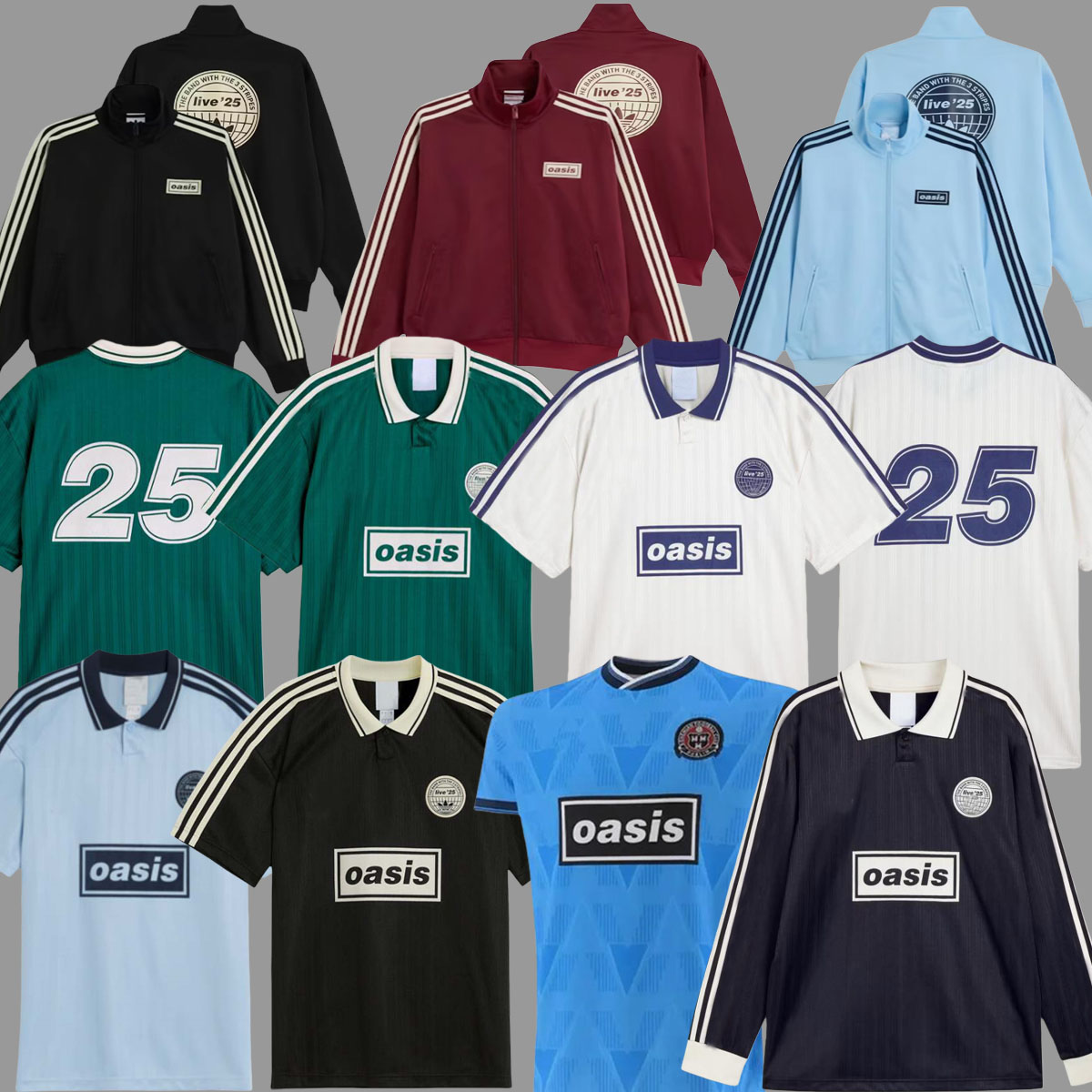 24 25 26 Oasis Tour Jacquard Jersey soccer maillot de foot football black Oasis Live Bohemians 2025 2026 135th Anniversary Football Shirts Fontaines OasisS jacket