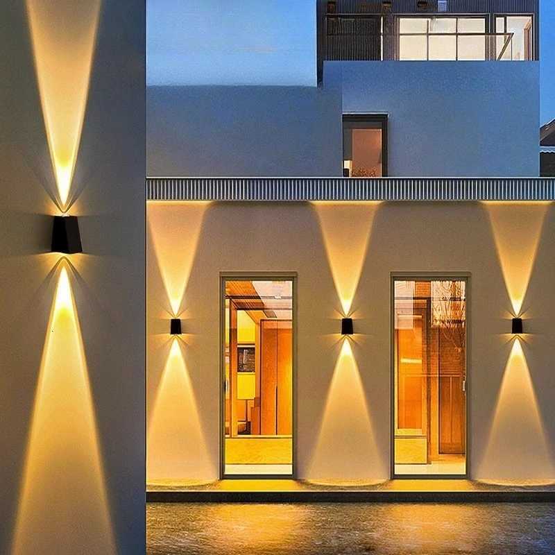 LED Solar Wall Lights Up and Down Lighting Solar Outdoor Light Waterproof IP65 Solar Fence Light for House Yard Garden GarageM251127