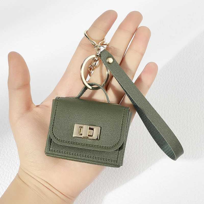 Small Deluxe Leather Hangbag Pendant Chic Keyring Coin Wallet Versatile Headphone Bag CharmT251127