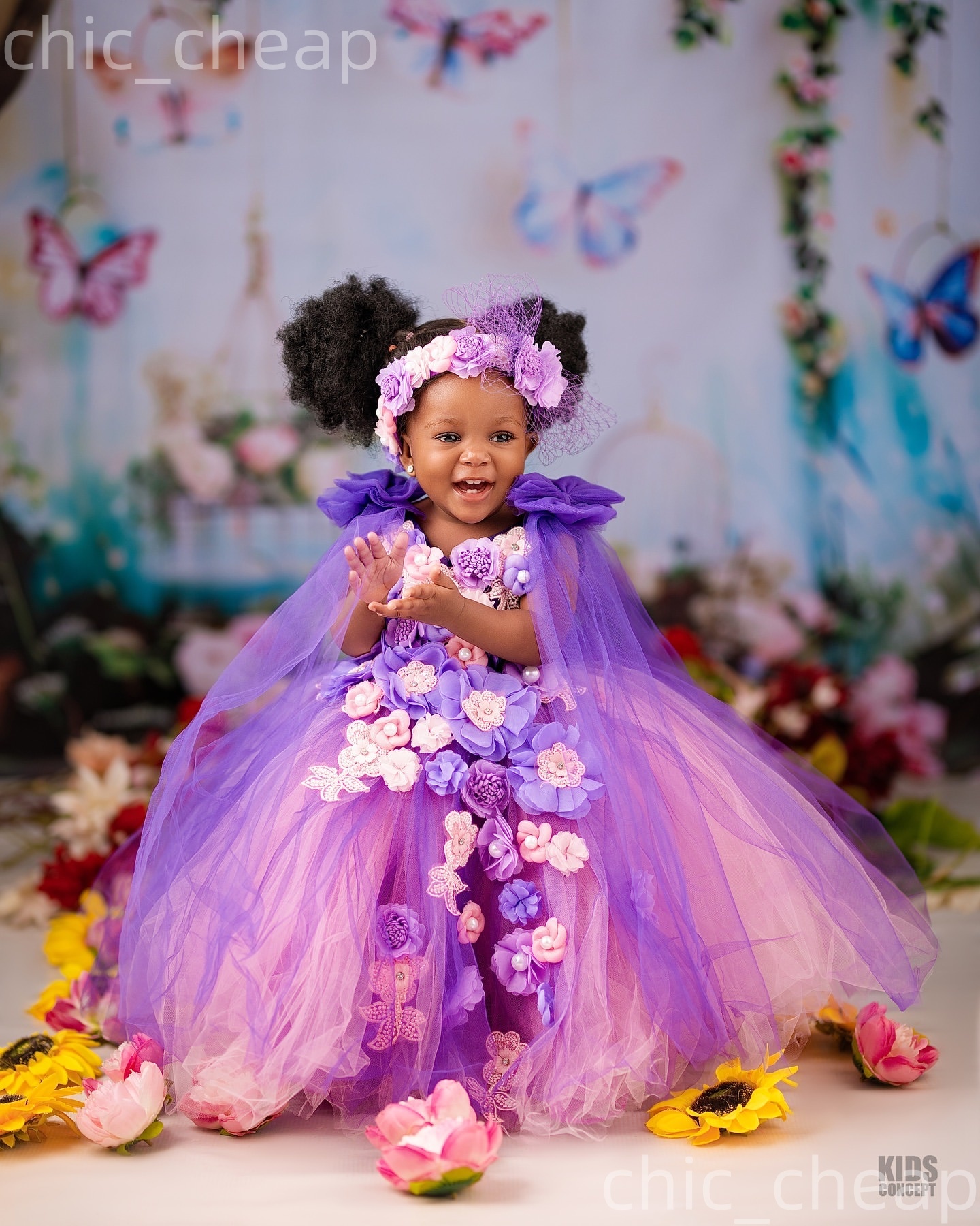 2026 Lilac Pink Ball Gown Flower Girl Dresses Flowers Bows Tulle Little Girl Christmas Peageant Birthday Christening Tutu Dress Gowns ZJ422