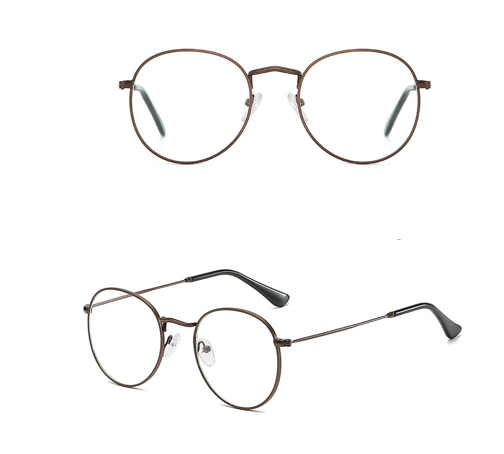 Designer Sunglasses For Women Men Anti-blue Light Plain Lenses Metal Myopia Frame Glasses Oval Anti-blue Light Business Glasses