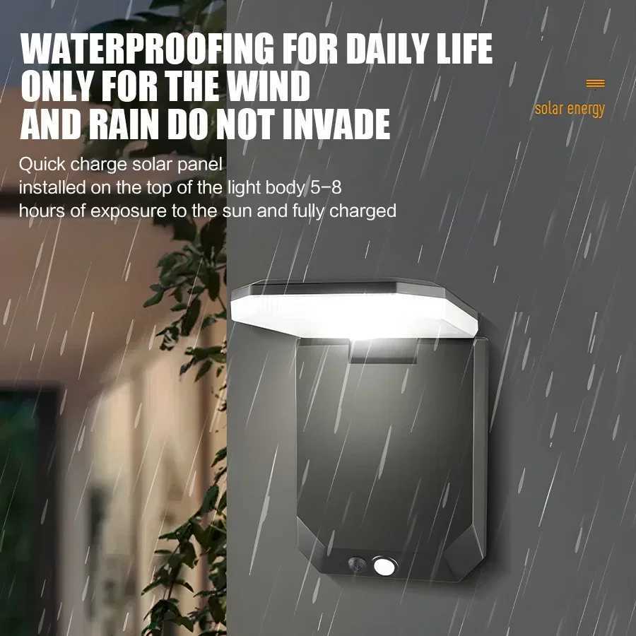 Solar Light 120 Foldable LED Outdoor Wall Lamp With Motion Sensor Remote Control 3 Modes Street Light Garden Decoration LampM251127