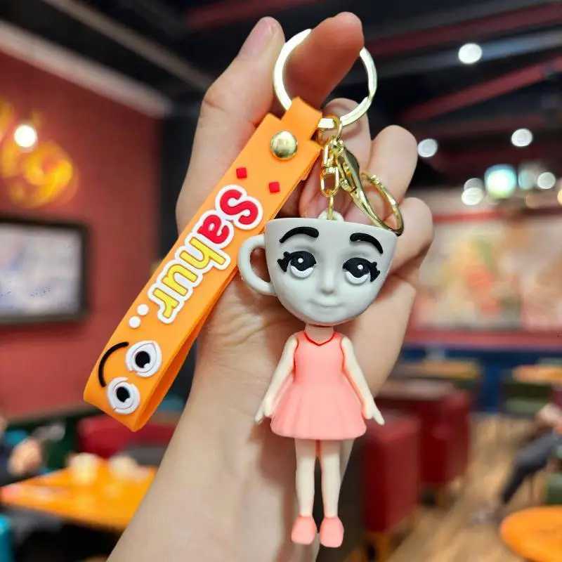 Brainrot Animal Keychain Tung TungTung Sahur Tralalelo Shark Key Ring Anime Keychain Kids Keyring Funny Bag Pendant Friends GiftT251127