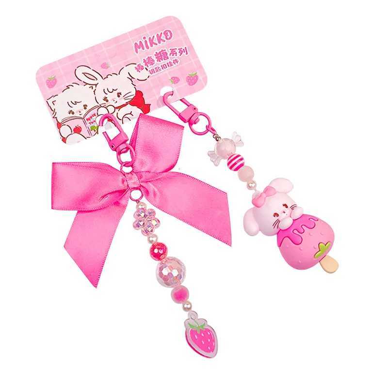 Genuine Kawaii Mikko Lollipop Beaded Keychain Pendant Backpack Pendant Mikko Figurines Keychain Pendant Anime Peripheral GiftT251127