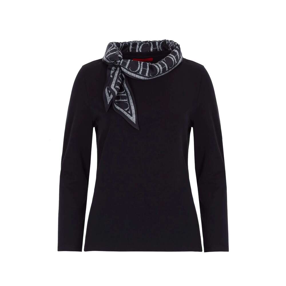 CHCH 2024 Women's Long Sleeved Topsvintage Fashion Female Bow Design Casual New Top Retro Ladies T-Shirt