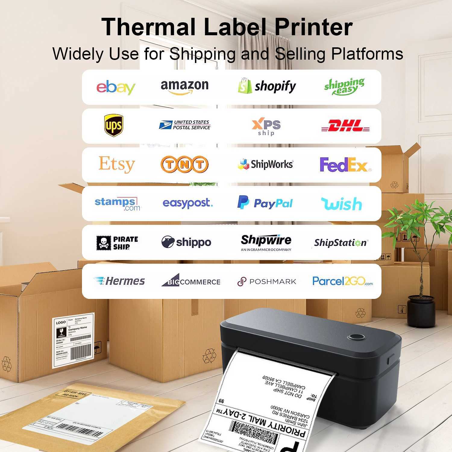 Marklife X4 Thermal Label Printer Portable Printer for 4x6 Mailing Packages Printing Autatic Label Recognition H251127