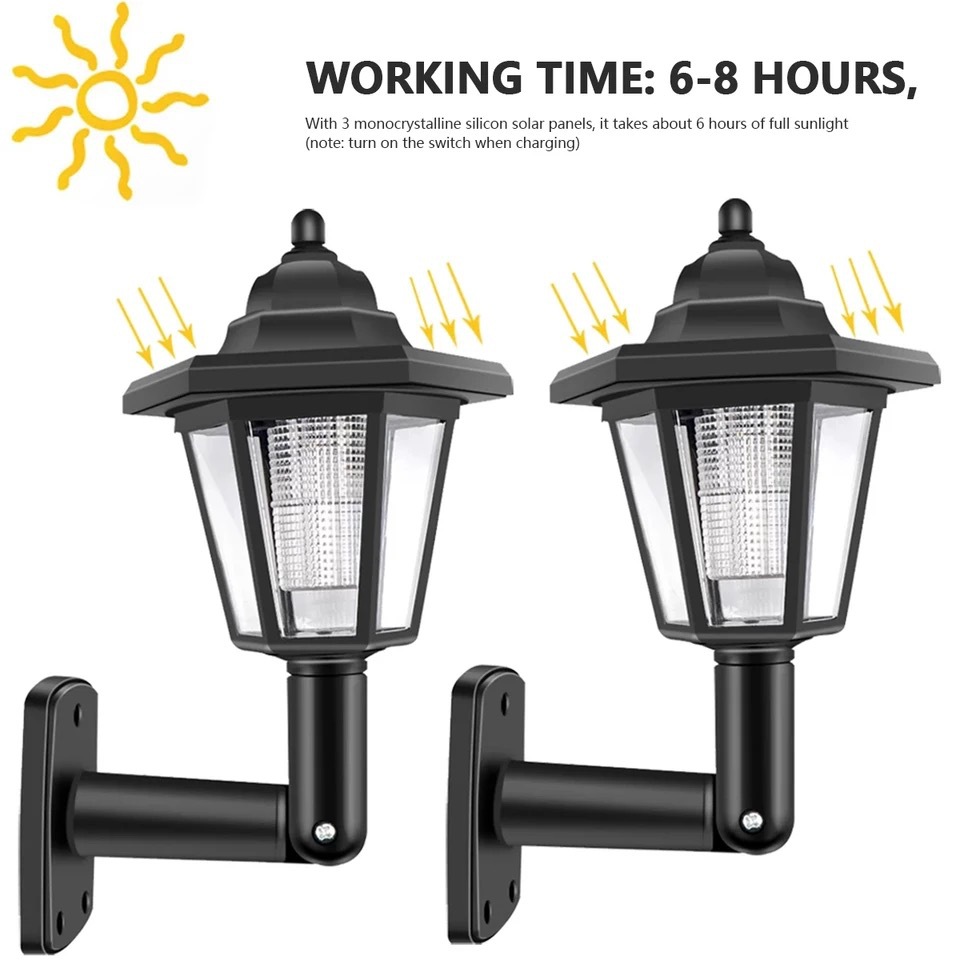 Wholesale Retro Hexagonal Design Garden Wall Lamp LED Solar with Waterproof Feature IP65 Hot Selling Ground Plug for Lawn