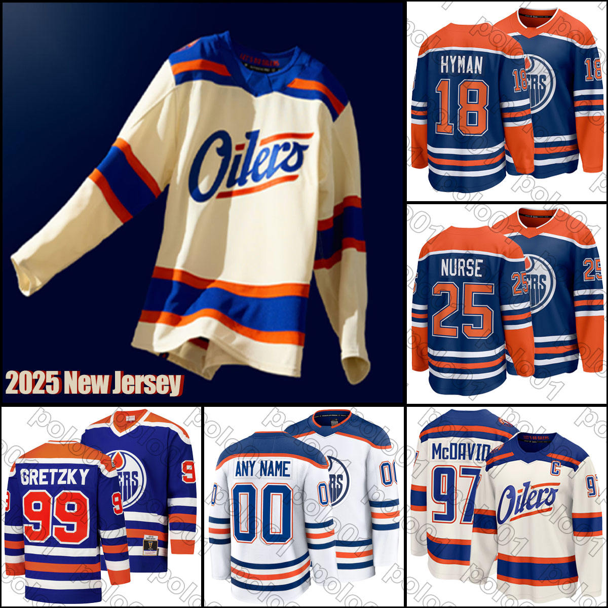 Men Women Youth 2024 2025 jerseys 99 Wayne Gretzky hockey jersey 29 Leon Draisaitl Evander Kane Zach Hyman Mattias Ekholm Stuart Skinner Oilers jerseys