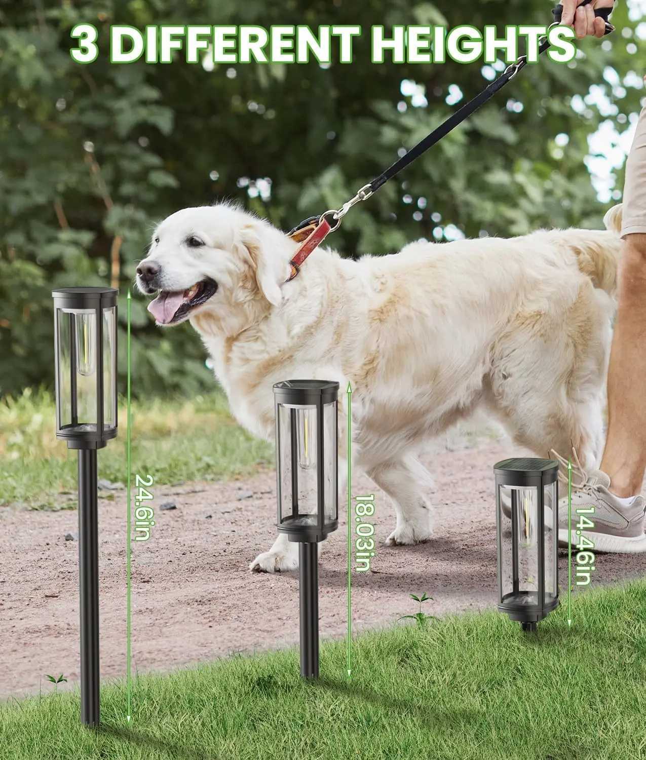 2-8PCS Solar Outdoor Tungsten Filament Waterproof Ground Plug Lawn Courtyard Lamp Landscape Lighting Garden Villa Rural DecorM251127