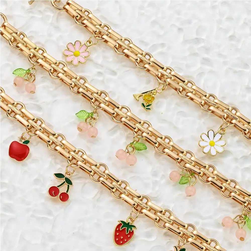 HOT Cherry Pendant Girls Bag Charms Sweet Bag Chain Extension Strap Crossbody Bag Accessories Hanging Ornaments Trendy JewelryT251127