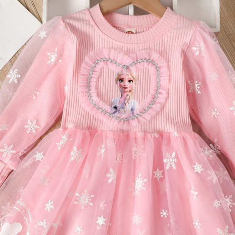 Disney Frozen Elsa Princess Dress Baby Designer Clothing Girls' Puffy Dress Holiday Birthday Party Dress Girl's Dress Little girl's clo
