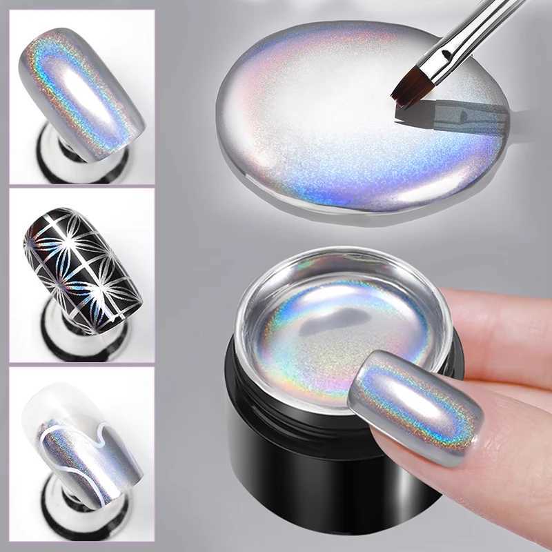 BORN PRETTY Super Bright Metallic Gel Nail Polish Liner Painting Silver Glitter Effect Soak Off Drawing Metal Gel DIY SalonT251127