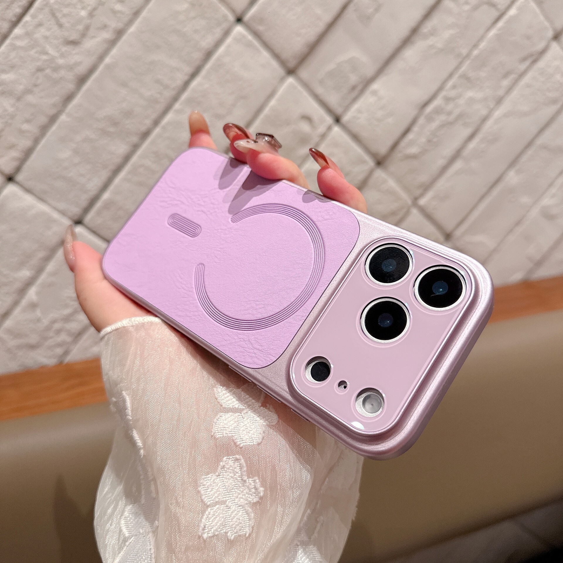 Electroplated Magnetic Phone Case iPhone 17 Pro Max Compatible with Apple 16/15 Pro Hard Protective Case