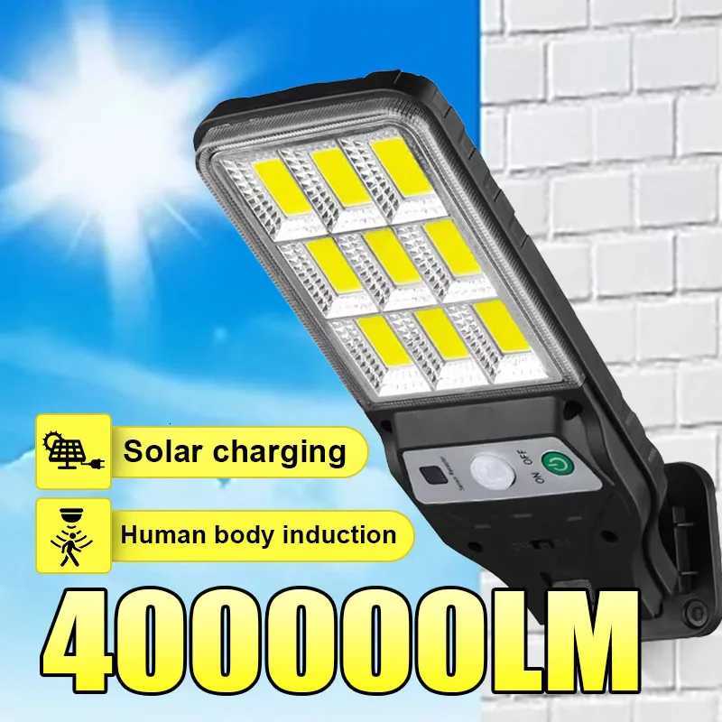 400000LM Solar LED Lights Outdoor With 3 Mode Waterproof Motion Sensor Security Lighting Wall Street Lamp for Garden Patio PathM251127