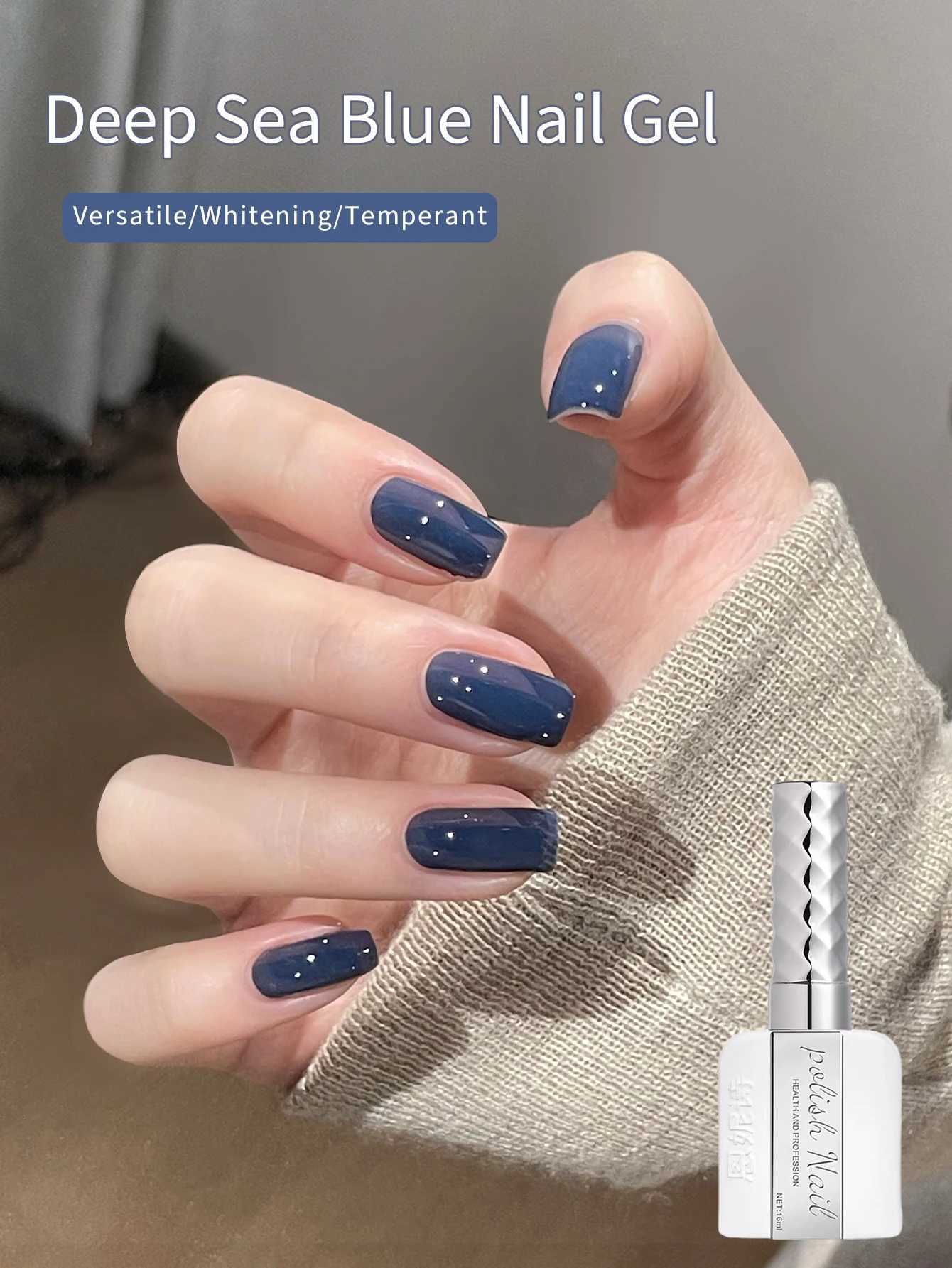 16ml Sea Blue Color Gel Nail Polish Brown Gel Semi Permanent UV Gel Summer Soak Off Nail Art Gel VarnishesT251127