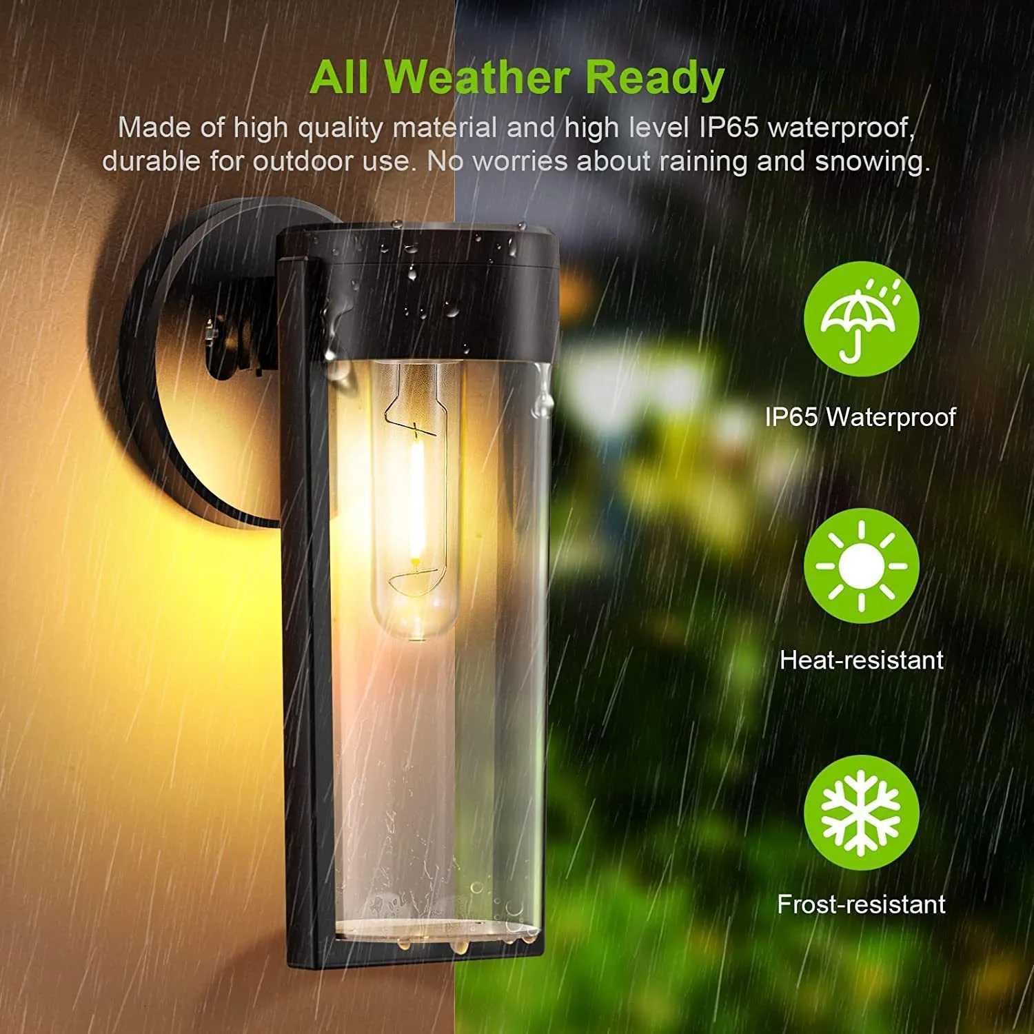 LED Solar Wall Mount Light Outdoor Solar Powered Auto On/Off Waterproof Garden Decoration Yard Post Porch Fence Lawn LightsM251127