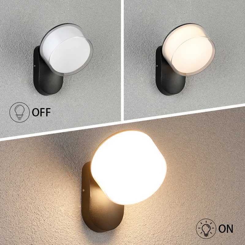 LED Outdoor Wall Light IP65 Waterproof Motion Sensor Wall Lamps Porch Balcony Garden Street Lights Corridor Home Decor LightingM251127
