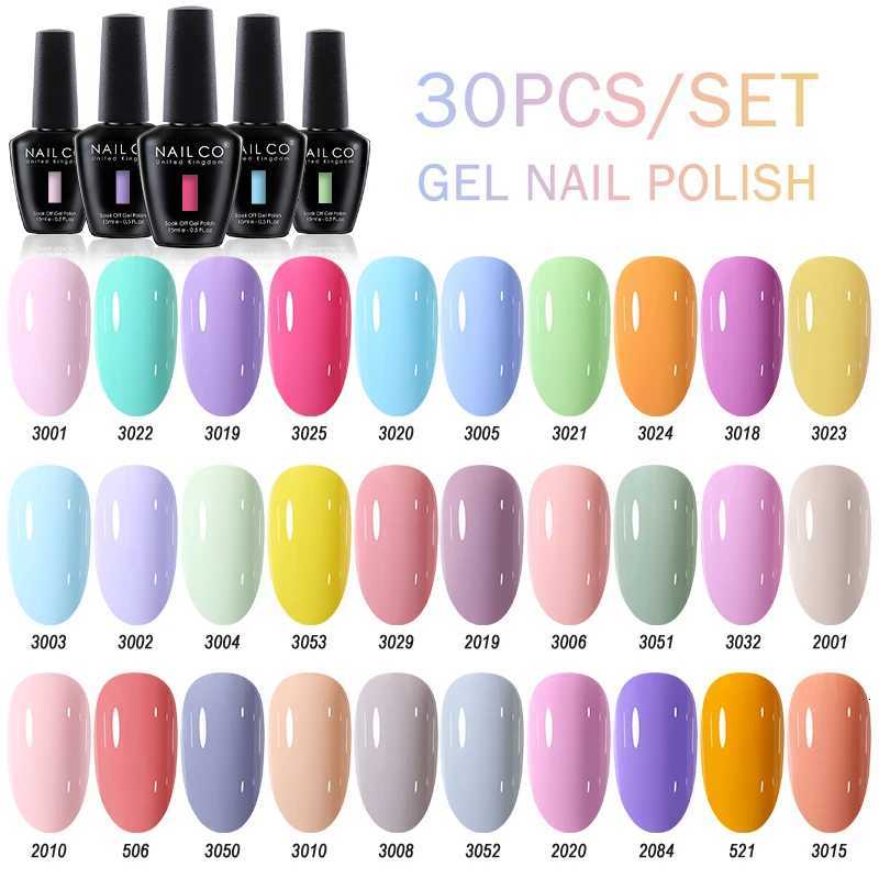 NAILCO 30pcs/Set Summer Color Glitter Nail Gel Polish Gel Nail Polish 15ml Nail Art Lacquer LED Gellak Soak Off UV Gel VarnishesT251127