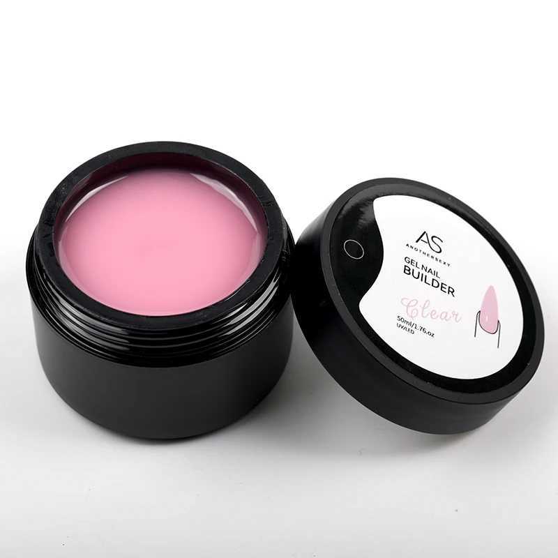 AS 50ml Hard Jelly Nail Extension Gel Nail Builder Art French Nail Gum White Clear Natural Color Soak Off UV Construction GelT251127