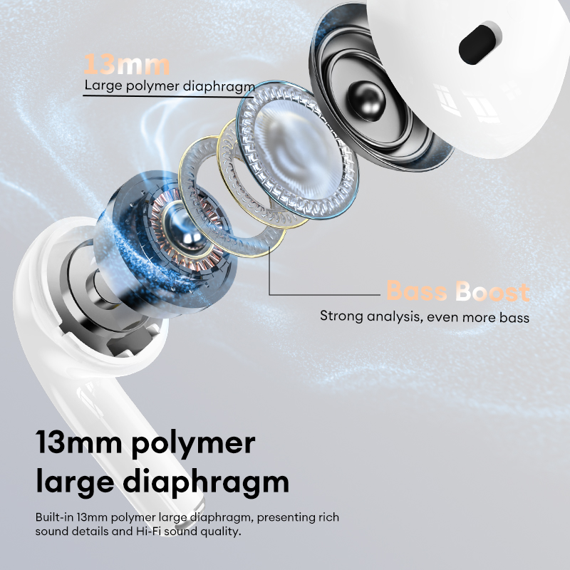 HYUNDAI HY-T02 Pro HD Call Earphones 24h Long Battery Life In-Ear Wireless Bluetooth 5.4 Headphones IPX5 Waterproof