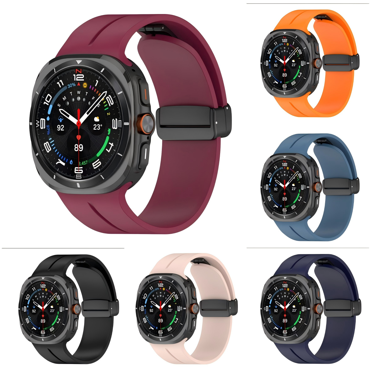 New Watch 7 8 watch7 Ultra 2 3 Smart Watch Video GPS NFC 47mm AMOLED Fitness Tracker Health Smartwatch with free TPU Strap 10 Colors case wristband Bracelet S10 S25 10 9