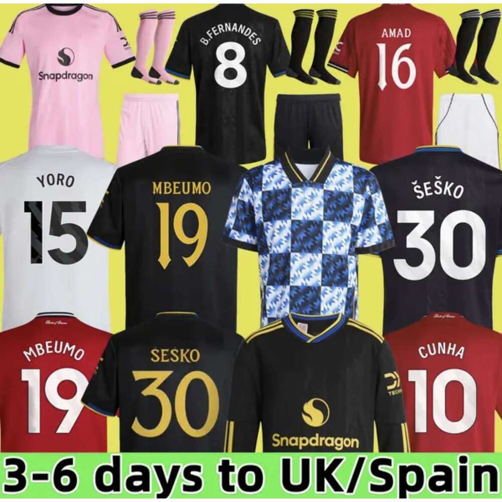 25 26 Cunha soccer jerseys CANTONA 7 Player Man B.FERNANDES SESKO 30 football shirt 2025 2026 CASEMIRO Elanga GARNACHO MOUNT MARTINEZ HOJLUND ANTONY ERIKSEN