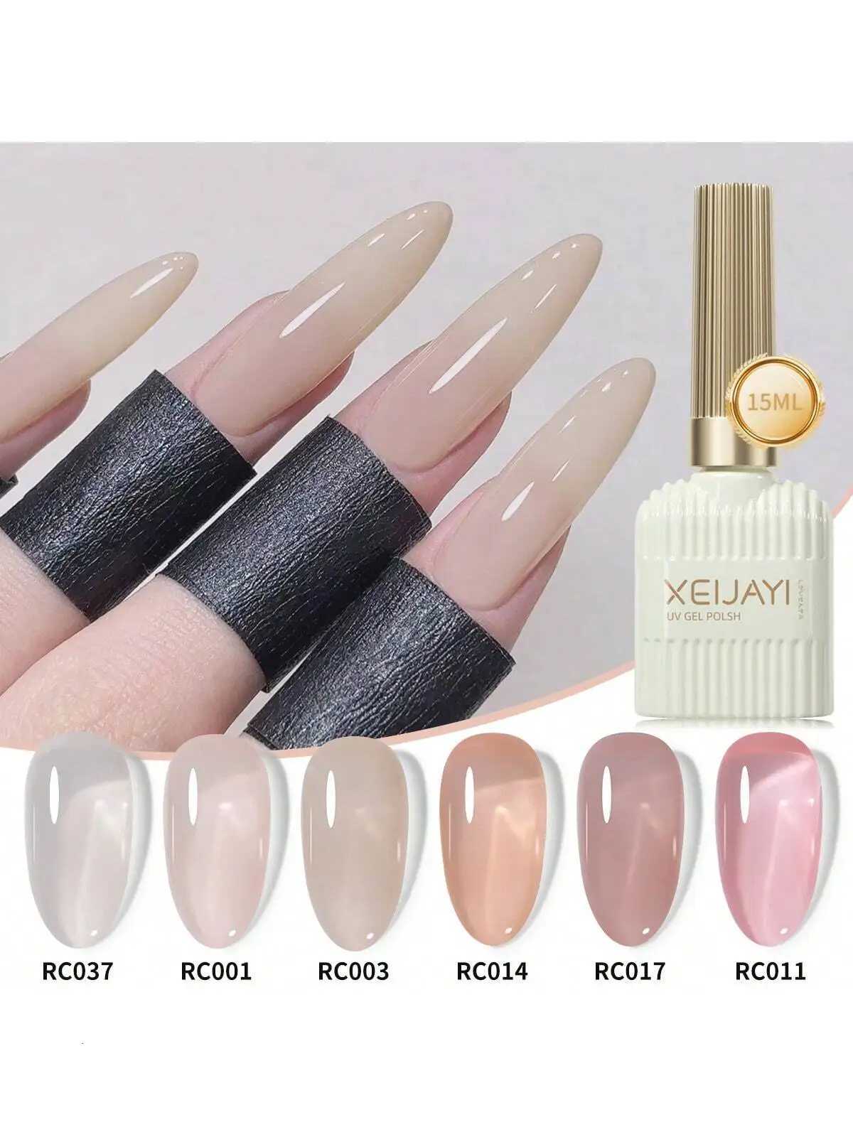 6Pcs 15ML Ice Pink Gel Nail Polish Set Summer Popular Color Gel Varnish Nail Kit Soak Off UV/LED Gel Polish For Home SalonT251127