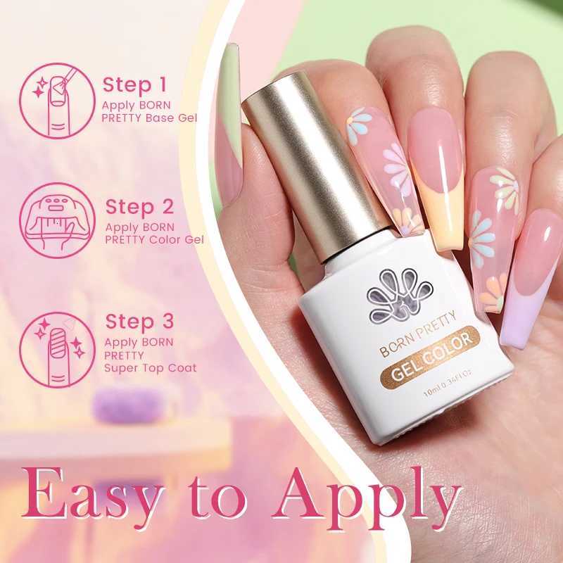 BORN PRETTY Sweet Spring Summer Color Gel Nail Polish 10ml Light Pink Green Yellow Long Lasting Varnis Semi Permanent For NailsT251127