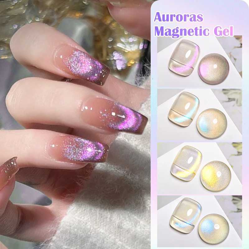 7ml Aurora Blue Tears Cat Eye Magnetic Gel Nail Polish Sparkling Shimmer Fairy Crystal Magnetic Gel Nail Polish DIY Charm NailsT251127
