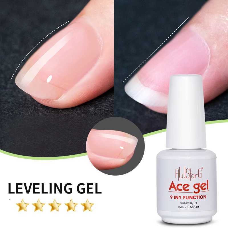 AWStorG 15ML Ace Gel 9-in-1 Nail Glue Gel Nail Polish Thickness Transparent Semi Permanent Function UV Gel Soak Off Nail ArtT251127
