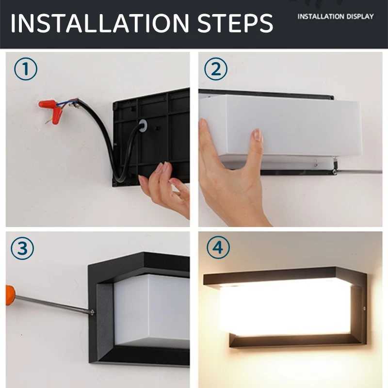 E27 Outdoor LED Wall Lamp 15W/25W Waterproof IP65 Aluminum Sconce Garden Courtyard Home Decor Wall Mount Street Lighting FixtureM251127