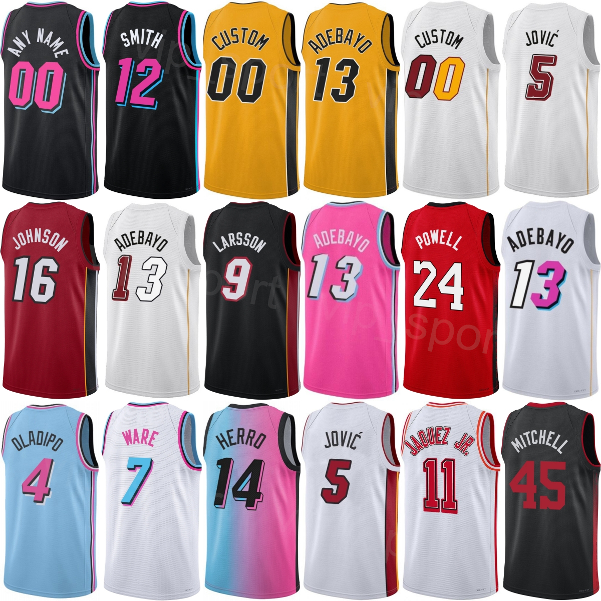 Print City 2026 Basketball Bam Adebayo Jerseys 13 Mans Youth Woman Jaime Jaquez Jr 11 Andrew Wiggins Simone Fontecchio Kelel Ware Davion Mitchell Norman Powell 24