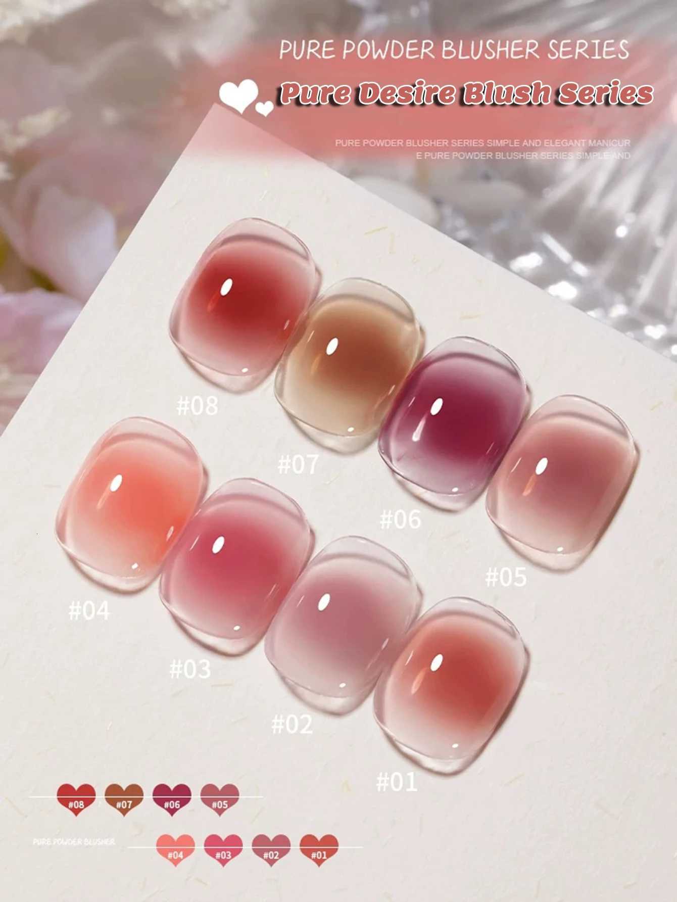 MIANEL 12ML Pure Desire Blush Jelly Gel Nail Polish Set - 1-30pcs Ice-clear Whitening Pink Red Nails for Christmas NailsT251127