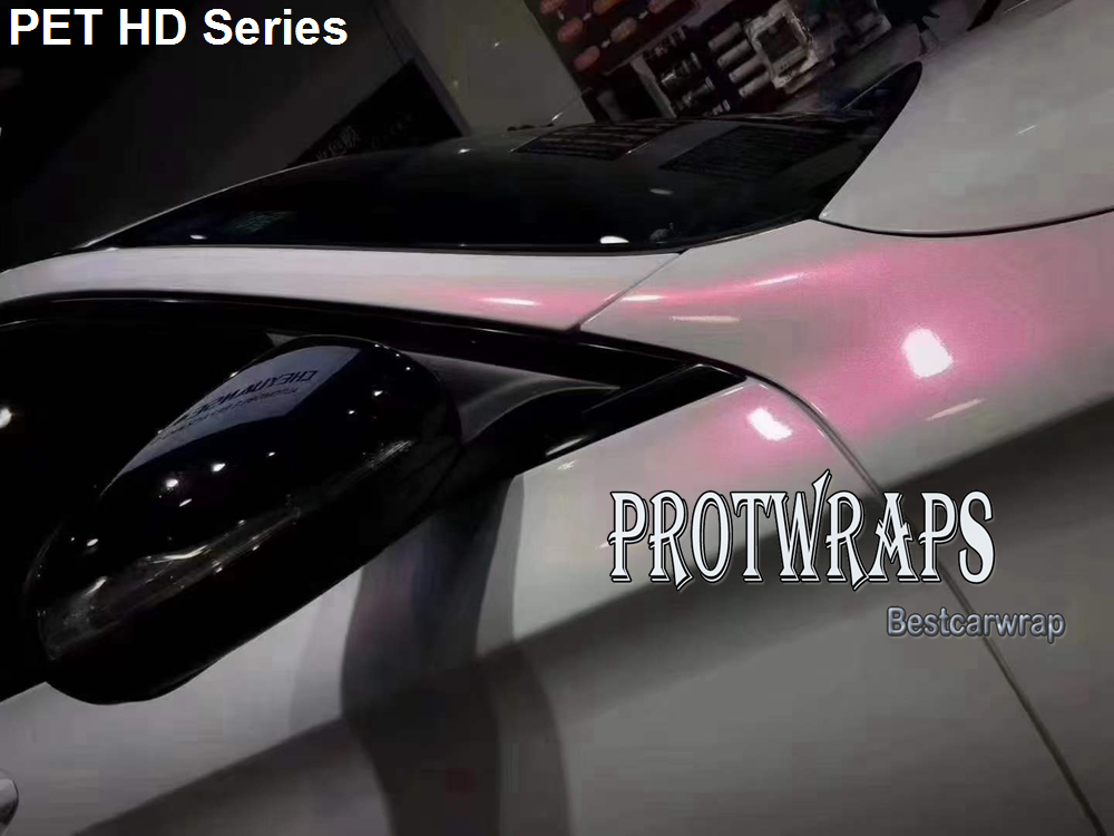 Premium HD Glitter Pearl white Red Gloss Vinyl Wrap Sticker Whole Car Covering Film Foil Air Release 1.52*18m 5x59ft With PET liner