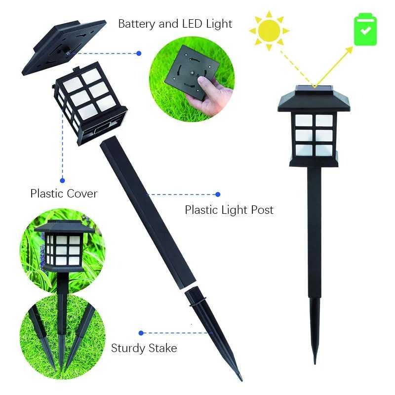 8 Pack Solar Pathway Garden Lights Outdoor Waterproof Landscape for Yard Patio Walkway Driveway Decor Solar Lawn Lamp LightingM251127