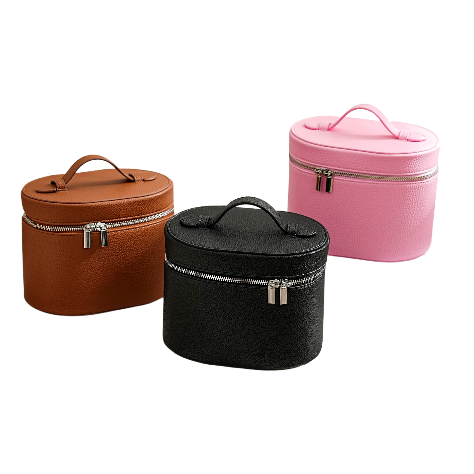 Cross-Border Bestseller Cosmetic Bag Waterproof Toiletry Pouch with Built-in Eyebrow Pencil Strap Divider for Women's Large Capacity Multi-Functi