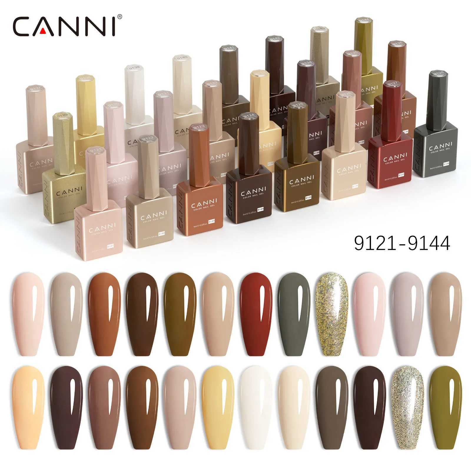 CANNI Hema TPO Free Nail Gel Polish Fall Nails Maillard Color Collection Semi Permanent Diamond Longwear Top Coat 9mlT251127