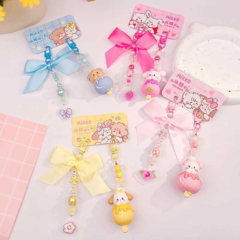 Genuine Kawaii Mikko Lollipop Beaded Keychain Pendant Backpack Pendant Mikko Figurines Keychain Pendant Anime Peripheral GiftT251127