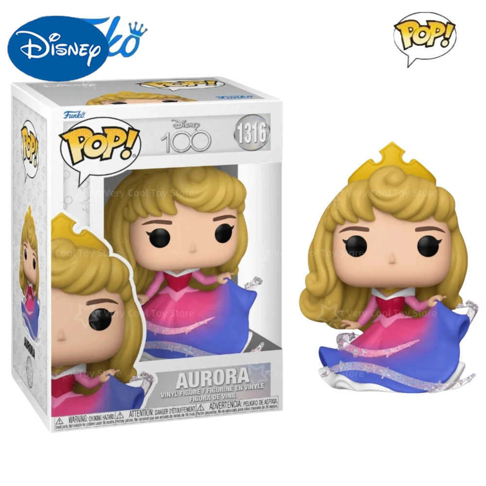 Disney Funko Pop Figure Sleeping Beauty Aurora 1316 Figurine Disneys 100th celebration Vinyl Figure Limited Edition Model Toy Gift H251127
