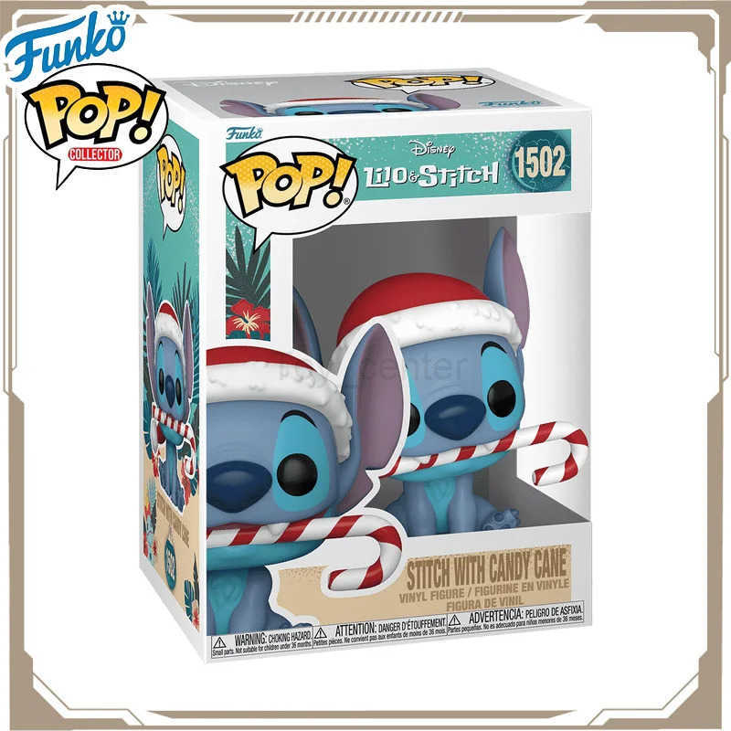 Disney Funko POP Original Stitch The Movie Anime Stitch Wears A Christmas Hat Action Figure Toys for Boys Girls Kids Christmas Gift H251127