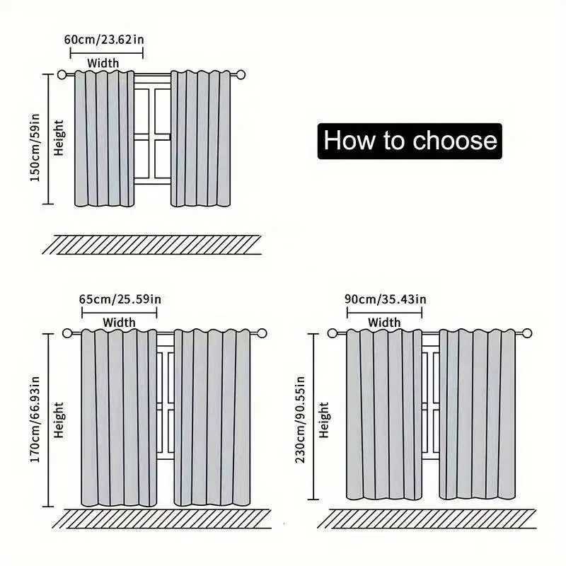 Curtain Christmas 2pcs Christmas Window Curtains - Heavyweight Matte Polyester Blackout Curtains with Red Green Golden Holiday Decor - Machine Y251126