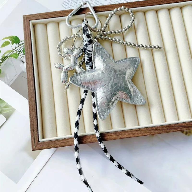 Leather Bag Premium Star Puppy Braid Rope Creative Print Versatile Keychain Pendant 251124 - view 5