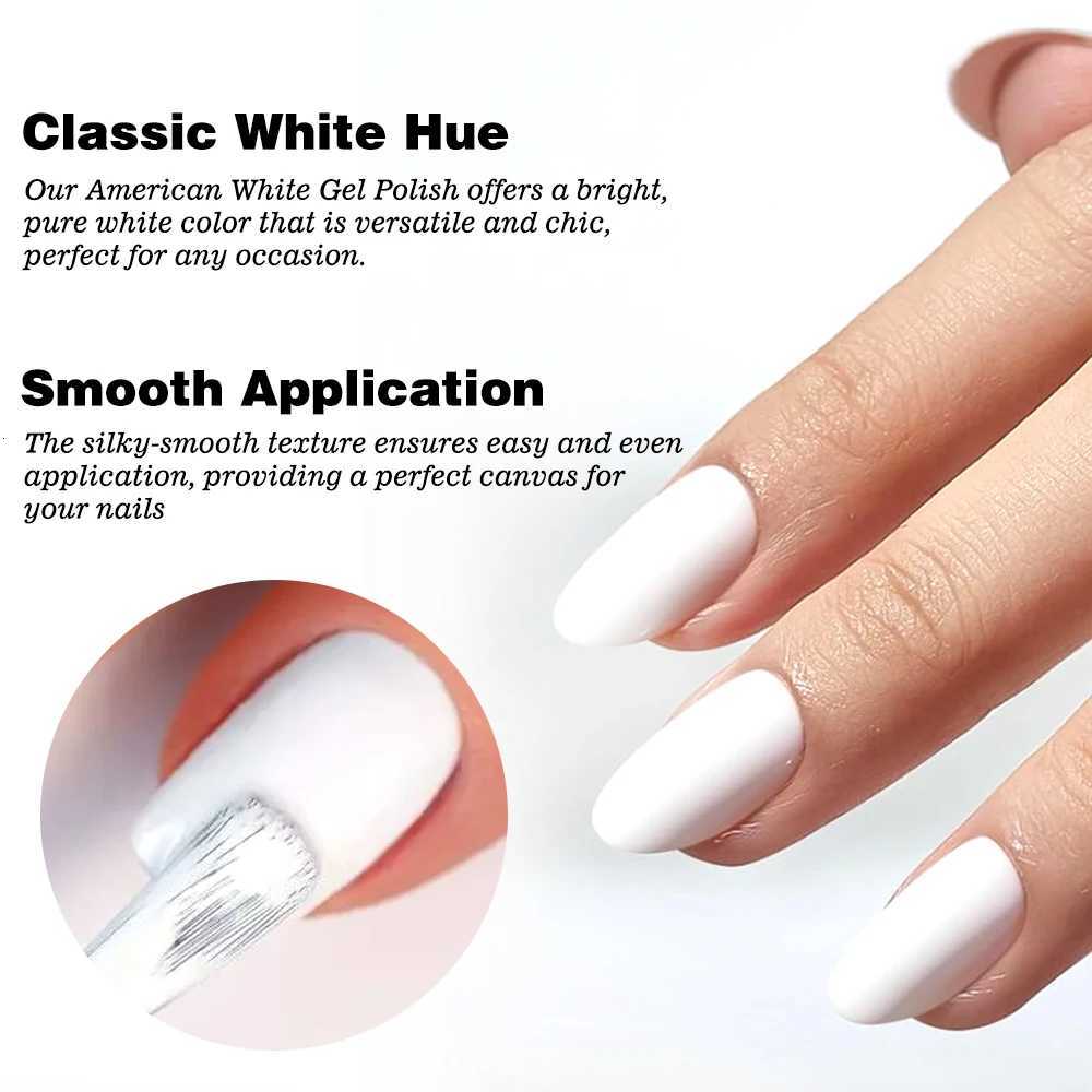 KODIES GEL American White Gel Nail Polish French Manicure Gel Polish Extra White 15ML Semi Permanent UV/LED Nails Art LacquerT251127