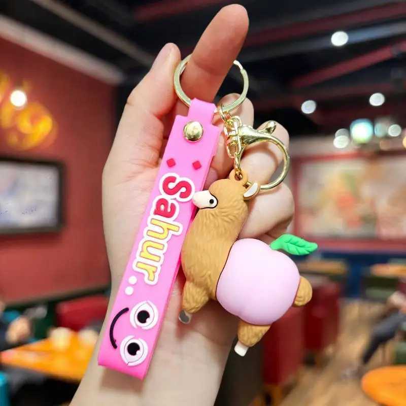 Brainrot Animal Keychain Tung TungTung Sahur Tralalelo Shark Key Ring Anime Keychain Kids Keyring Funny Bag Pendant Friends GiftT251127