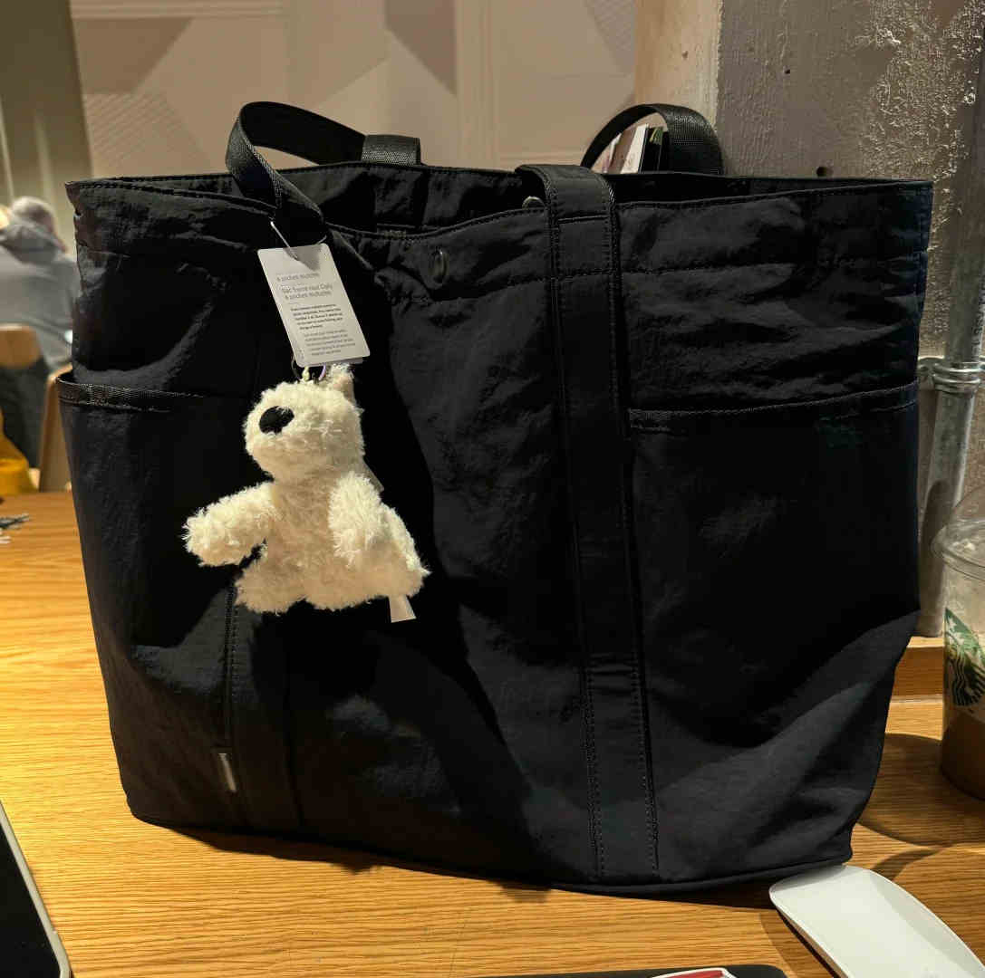 Spot metal small label multi pocket waterproof fitness bag, sports and leisure large capacity handbag, 20L tote bag