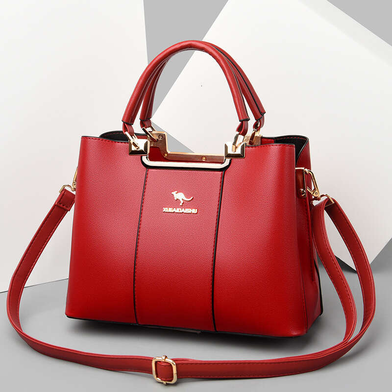 Handbag New Simple Commuter Fashionable Middle-aged Mom Large Capacity Multi-compartment Women's Can Be Shoulder Bag