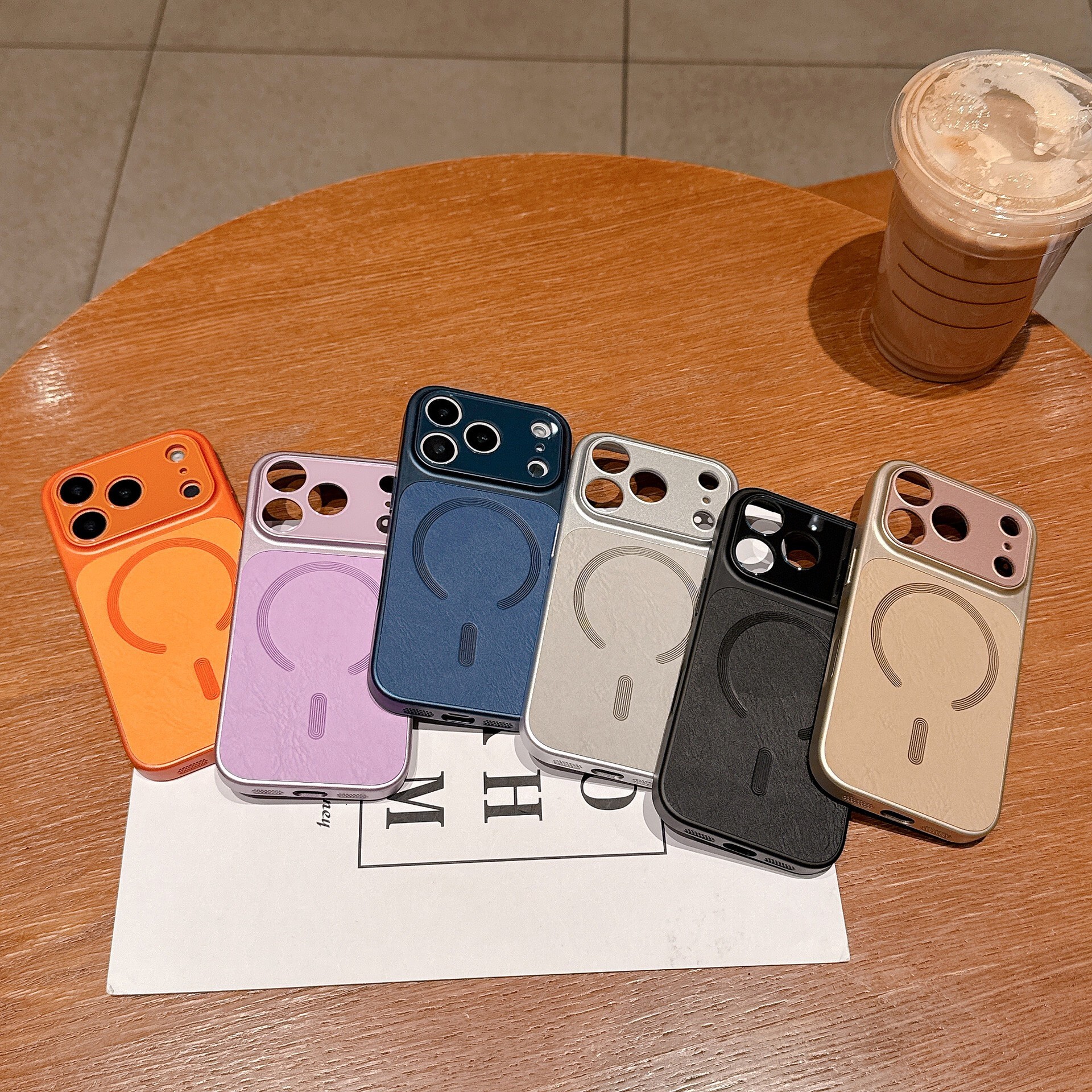 Electroplated Magnetic Phone Case iPhone 17 Pro Max Compatible with Apple 16/15 Pro Hard Protective Case