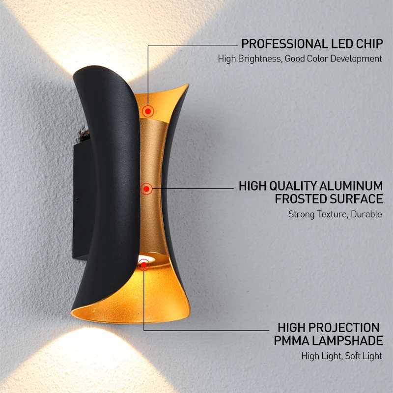 LED Wall Lamp 6W 10W Aluminum IP65 Waterproof Outdoor Wall Lights Garden Porch Modern Indoor Nordic Sconce Lamp Decor LightingM251127