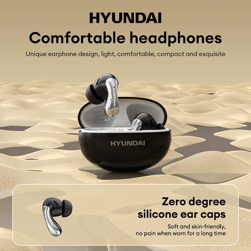 HYUNDAI HY-Y01 TWS Earphones Wireless Bluetooth V5.3 Low Latency Stereo Headphones Game HD Call Touch Earbuds With Mic