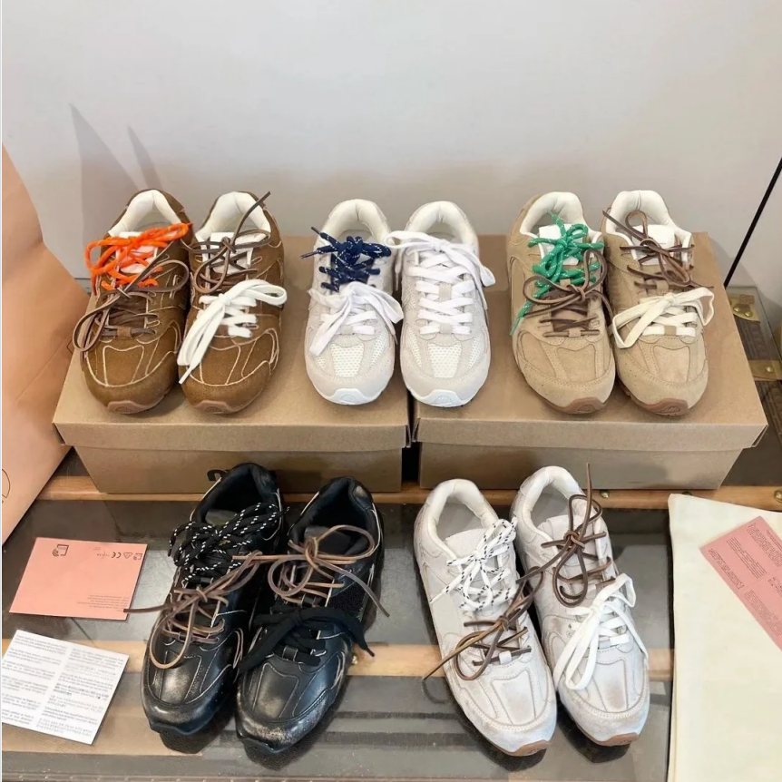 Designer Canvas Casual shoes leather sneakers Low Heel flats Knot Loafers Luxury Women Running irregularity Matte Canvas Running Casual shoes